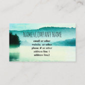 natuur kunstrust blauw en blauwgroen groeve visitekaartje (Achterkant)