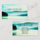 natuur kunstrust blauw en blauwgroen groeve visitekaartje (Voorkant / Achterkant)