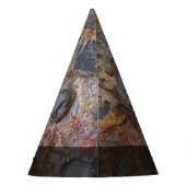 Natuur laat de Grungy Grungy Stone any Text Feesthoedjes (Achterkant)