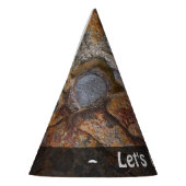 Natuur laat de Grungy Grungy Stone any Text Feesthoedjes (Links)