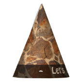 Natuur laat de muur van de Steen van de Geologie v Feesthoedjes (Links)