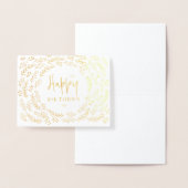 Natuur laat Happy Birthday Folie Kaart (Display)