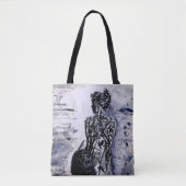 Natuur Lady Canvas tas - zwart en wit schilderen (Voorkant)