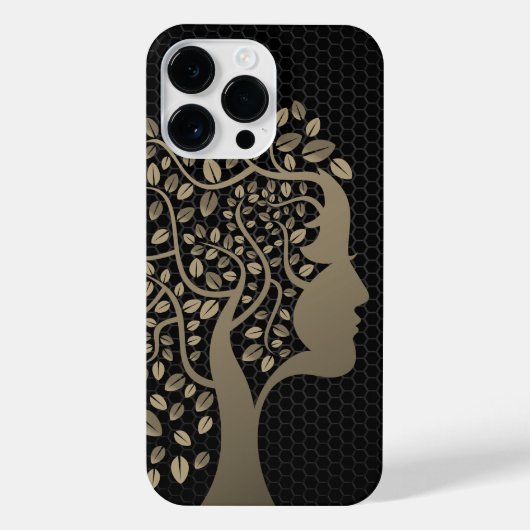 Natuur Lady - Dark  Edition iPhone Hoesje (Achterkant)