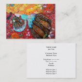 Natuur Lady en de seizoenen van het Jaar. Visitekaartje (Voorkant / Achterkant)