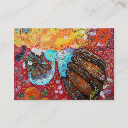 Natuur Lady en de seizoenen van het Jaar. Visitekaartje (Voorkant)