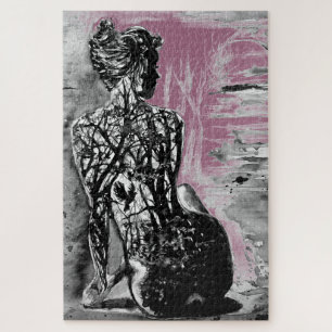 Natuur Lady Jigzaag Puzzle Gift Painting Legpuzzel