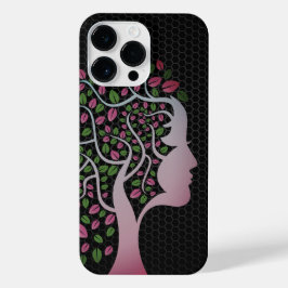 Natuur Lady - Retro Pink Shadow Edition iPhone 14 Pro Max Hoesje