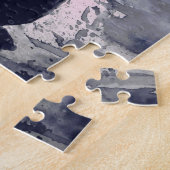 Natuur Lady - zwart-wit Waterverf schilderen Legpuzzel (Zijkant)