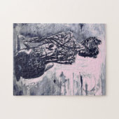 Natuur Lady - zwart-wit Waterverf schilderen Legpuzzel (Horizontaal)