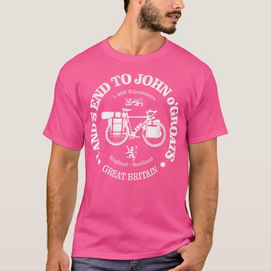  Natuur Lands End to John O'Groats Fietsen T-shirt (Voorkant)