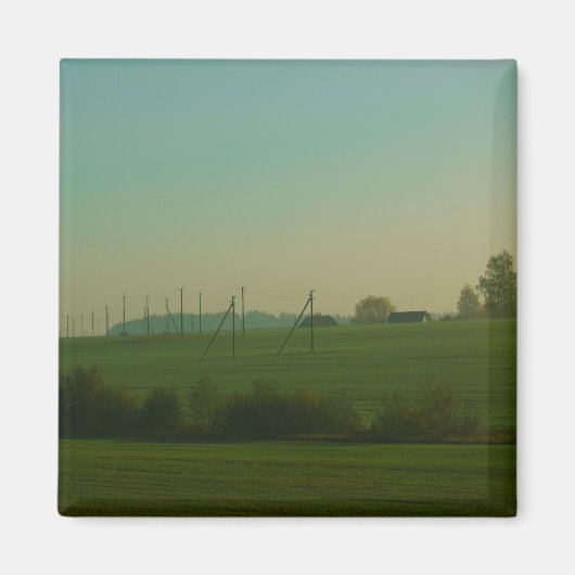 Natuur Landscape Field Meadow Belarus Magnet (Voorkant)