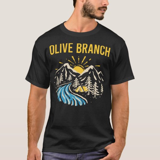 Natuur Landscape Olive Branch T-shirt (Voorkant)