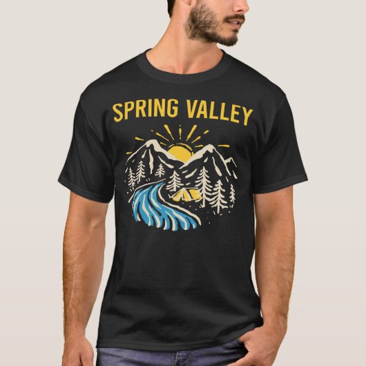 Natuur Landscape Spring Valley T-shirt (Voorkant)