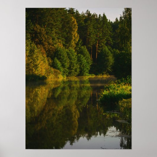 Natuur Landschap Bogen op het landschapsmeer Poster (Voorkant)