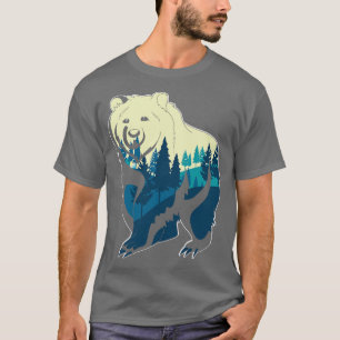 Natuur Landschap Bomen Beer Lover Forest Animal Be T-shirt