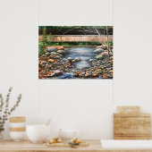 Natuur Landschap Bos Groen met beek Poster (Keuken)