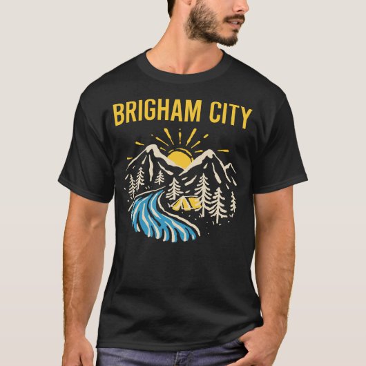 Natuur Landschap Brigham City T-shirt (Voorkant)