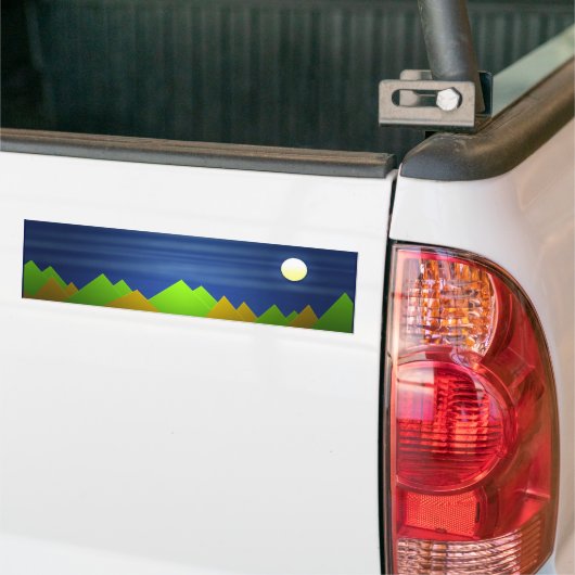 Natuur Landschap Bumpersticker (Op Truck)