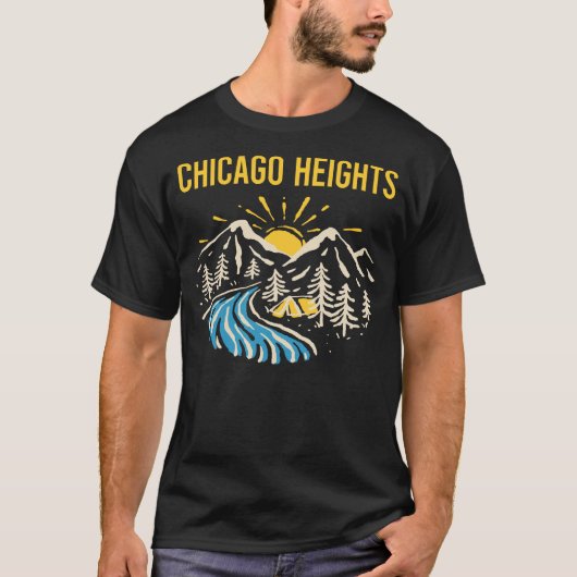 Natuur Landschap Chicago Heights T-shirt (Voorkant)