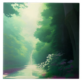 Natuur landschap decoratief tegeltje