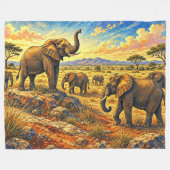 Natuur Landschap Fleece Deken (Voorkant (Horizontaal))