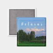 Natuur Landschap Forest Belarus Magnet (Voorkant / Achterkant)