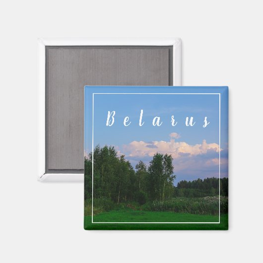 Natuur Landschap Forest Belarus Magnet (Voorkant / Achterkant)