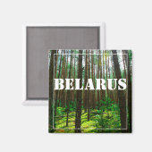 Natuur Landschap Forest Belarus Magnet (Voorkant / Achterkant)
