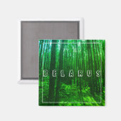 Natuur Landschap Forest Belarus Magnet (Voorkant / Achterkant)
