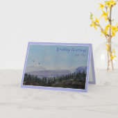 Natuur Landschap Gepersonaliseerde Birthday Kaart (Gele Bloem)