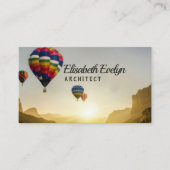 Natuur landschap heteluchtballonfestival in sky visitekaartje (Voorkant)