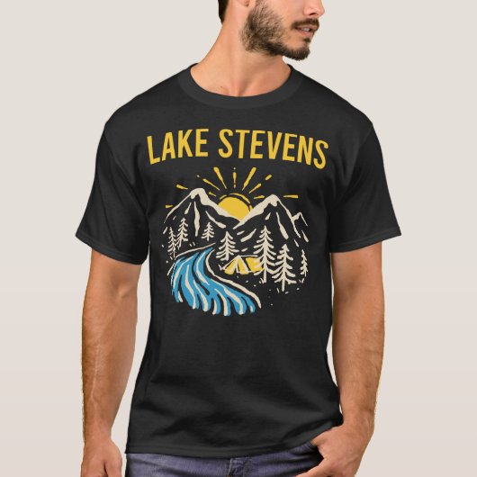 Natuur Landschap Lake Stevens T-shirt (Voorkant)