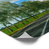 Natuur landschap landschapsweg Wit-Rusland Poster (Hoek)