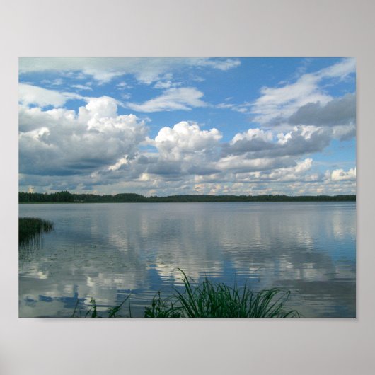 Natuur Landschap Meer Wolk Wit-Rusland Poster (Voorkant)