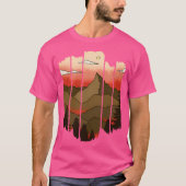 Natuur landschap met bergbomen actief t-shirt (Voorkant)