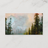 natuur landschap met dennenbomen visitekaartje (Achterkant)
