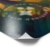 Natuur landschap met een huisje in het bos foto afdruk (Hoek)