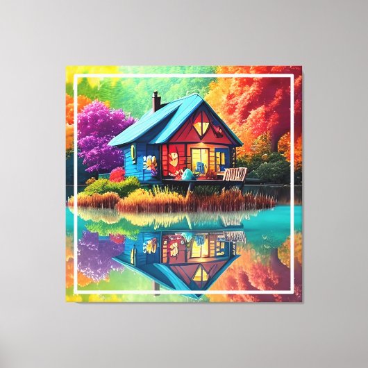 Natuur Landschap met Herfst-38566 Canvas Afdruk (Voorkant)