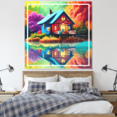 Natuur Landschap met Herfst-38566 Canvas Afdruk (Insitu (Slaapkamer))