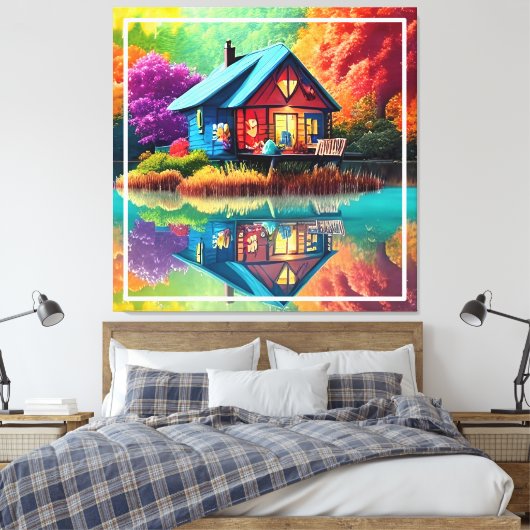 Natuur Landschap met Herfst-38566 Canvas Afdruk (Insitu (Slaapkamer))