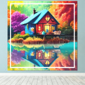 Natuur Landschap met Herfst-38566 Canvas Afdruk (Insitu (Houten vloer))