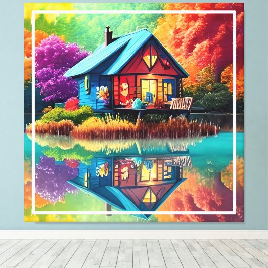 Natuur Landschap met Herfst-38566 Canvas Afdruk (Insitu (Houten vloer))