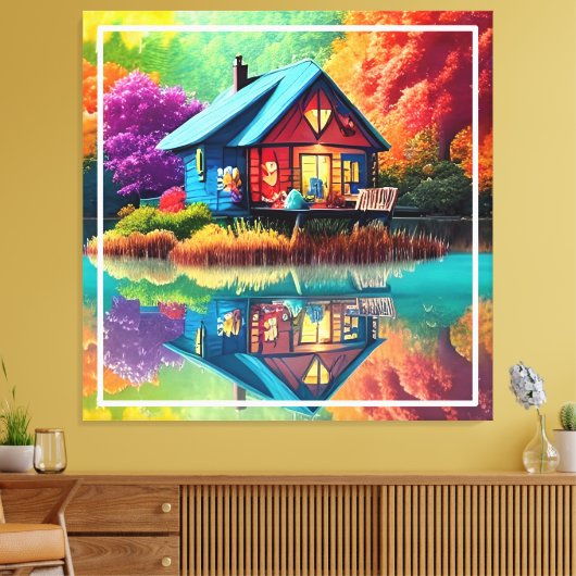 Natuur Landschap met Herfst-38566 Canvas Afdruk (Insitu (Woonkamer))
