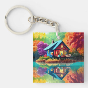Natuur landschap met najaar-36685 sleutelhanger