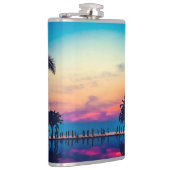 Natuur landschap met zwembad Palmbomen-25925 Heupfles (Rechts)