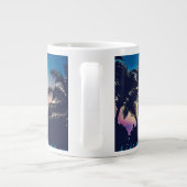 Natuur Landschap met Zwembad Palmbomen Grote Koffiekop (Achterkant)