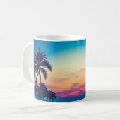 Natuur Landschap met Zwembad Palmbomen Koffiemok (Voorkant links)