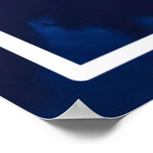 Natuur Landschap met Zwembad Palmbomen Poster (Hoek)