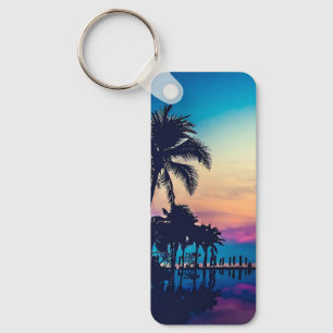 Natuur Landschap met Zwembad Palmboom-25925 Sleutelhanger